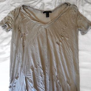 F21 Distressed oversized tee
